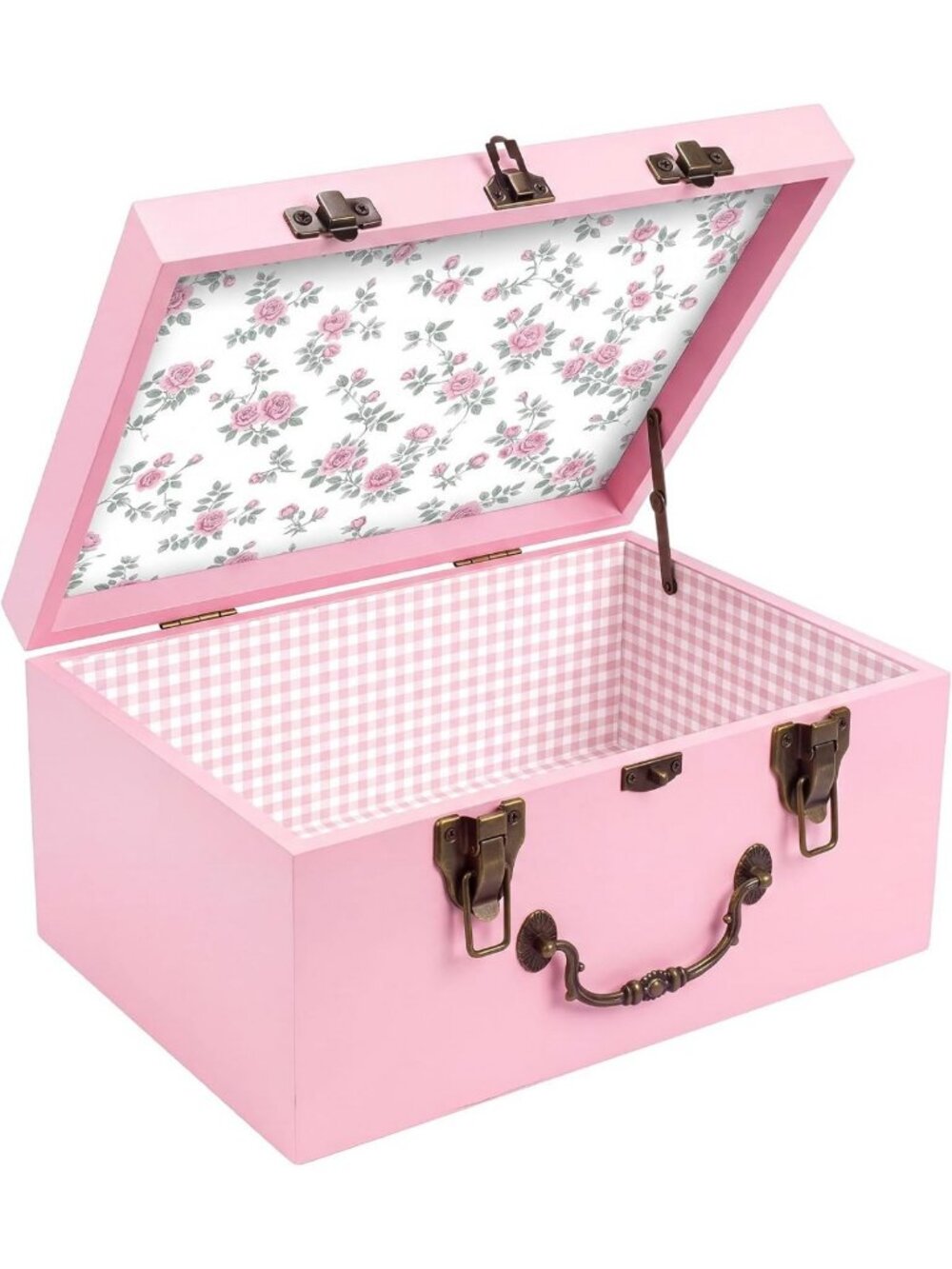 Pink Keepsake Box for Baby - Wooden Memory Storage for Newborns, Perfect Gift